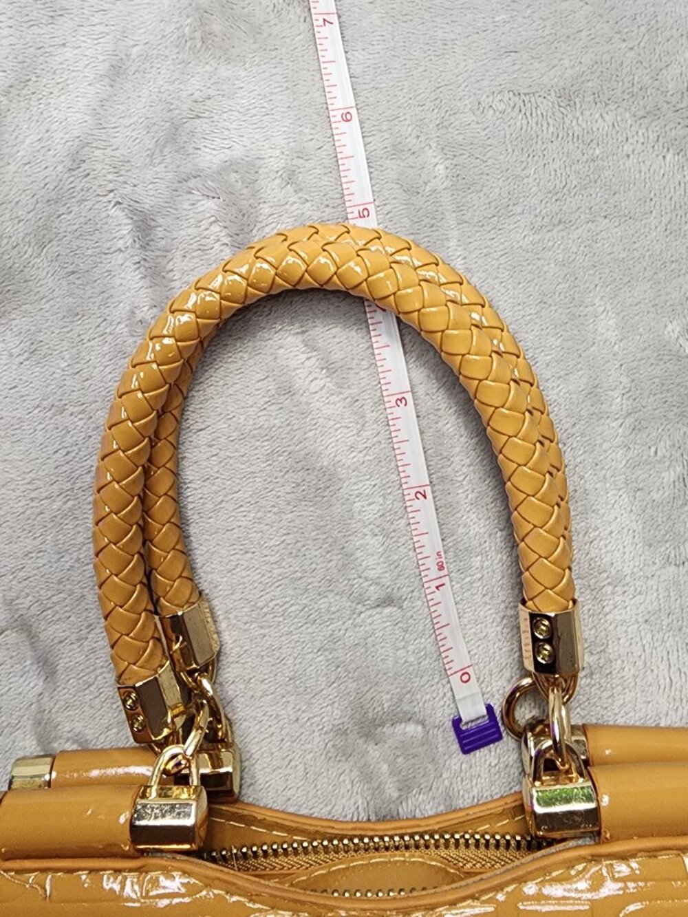 *NWOT* BEBE Women's Small Caramel Patent dual handbag & crossbody purse - Picture 16 of 16